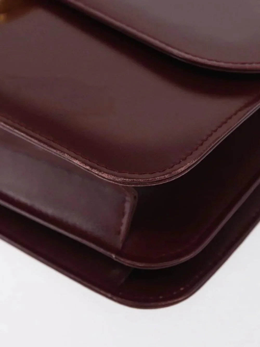 GUCCI Hand Bag Leather Bordeaux Gold Auth ep13170 - Picture 3 of 16